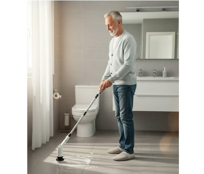 Customer using Malphy cleaning scrubber